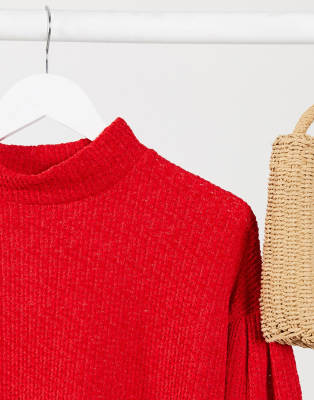 robe pull oversize rouge