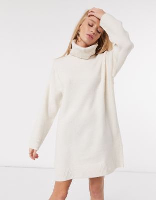 cream sweater dress