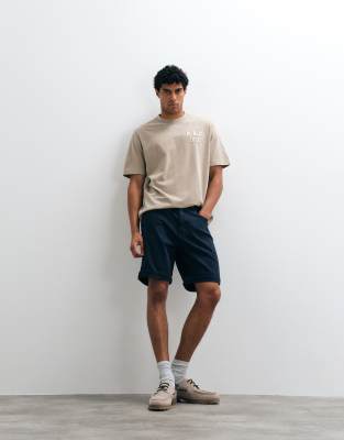 Mango Rolled Hem Relaxed Fit Denim Shorts In Blue