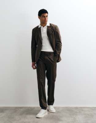 Mango Roma Straight Pants In Brown