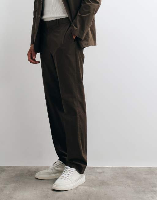 Mango Roma straight trouser co-ord in brown, 2 of 5