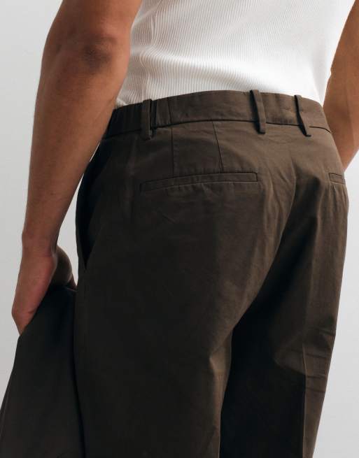 Mango Roma straight trouser co-ord in brown, 3 of 5
