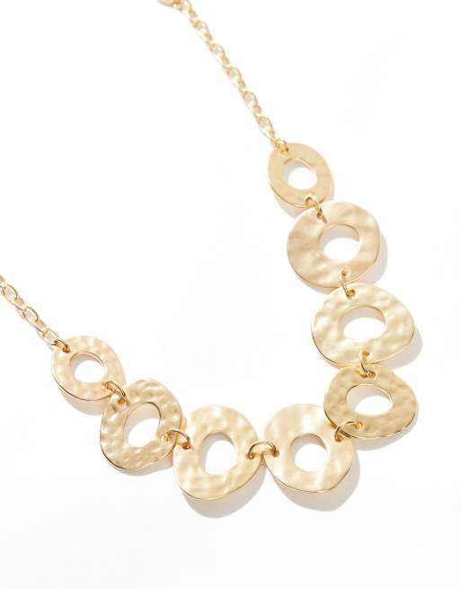 Mango round link necklace in gold, 2 of 4