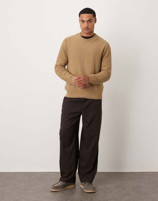 Mango round neck jumper in beige, 2 of 5