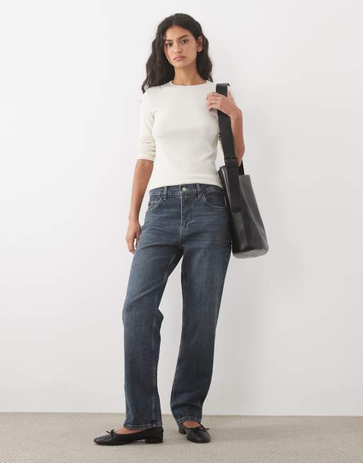 Mango round neck long sleeve t-shirt in ecru , 2 of 4