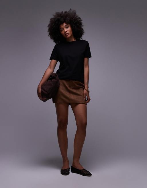 Mango round neck t-shirt in black, 3 of 4