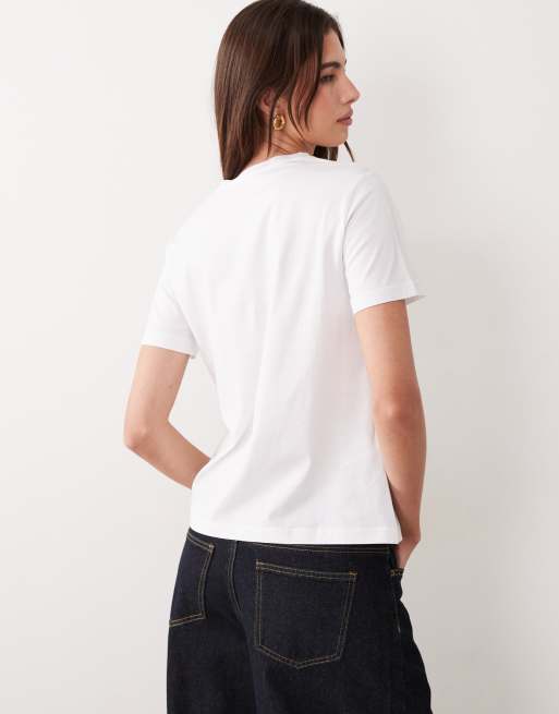 Mango round neck white T-shirt , 3 of 4