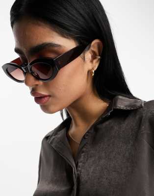 Mango round sunglasses in brown