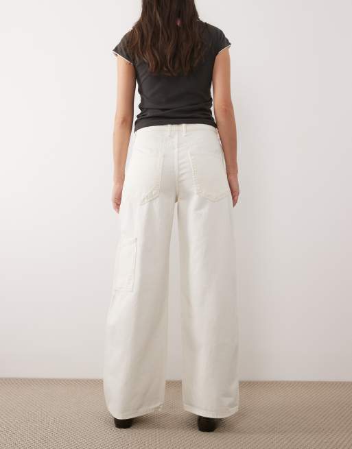 Mango – Rowan – Vita, baggy jeans i cargostil av 100% bomull, 2 av 5