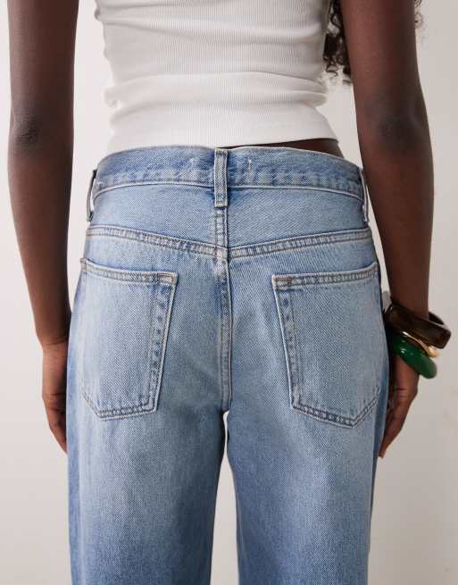 Mango - Ruby - Jean droit 100 % coton avec empiècement sur le côté - Bleu clair, 5 de 5