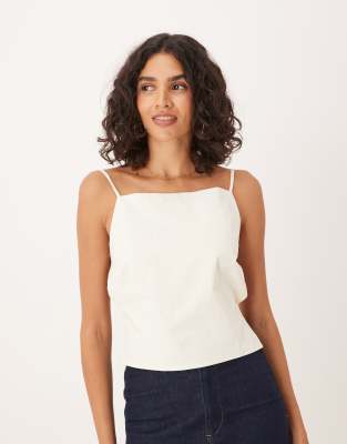 Mango - Rückenfreies Trägeroberteil in Beige-Neutral