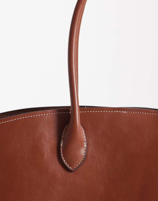 Mango – Rudobrązowa torebka typu bucket, 3 z 4