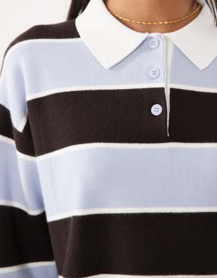 Mango Rugby Top In Blue
