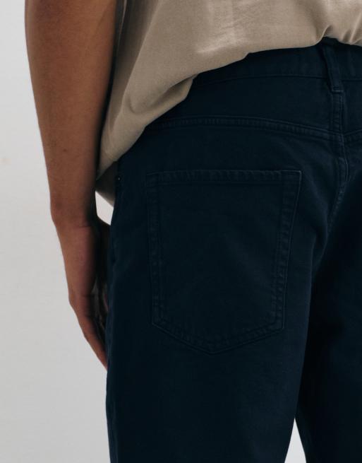 Mango - Ruimvallende denim short met omgeslagen zoom in marineblauw, 5 van 5