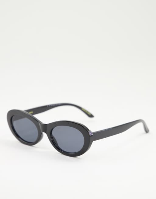 Mango - Runde mini-solbriller i sort - BLACK