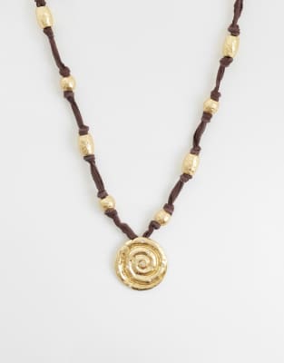 Mango Rustic Gold Beaded Necklace