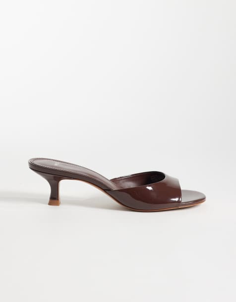 Mango - Sabot con tacco marrone scuro - view 1