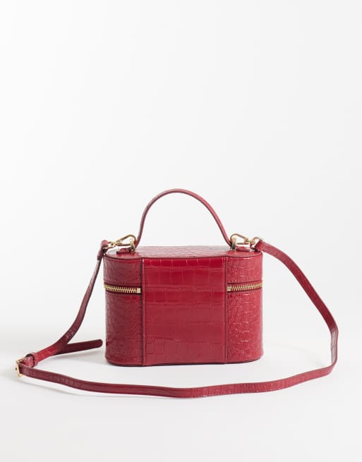 Mango sac à main effet croco rouge, 4 de 4