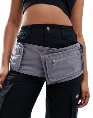 Mango waistband belt bag in grey - ASOS Price Checker