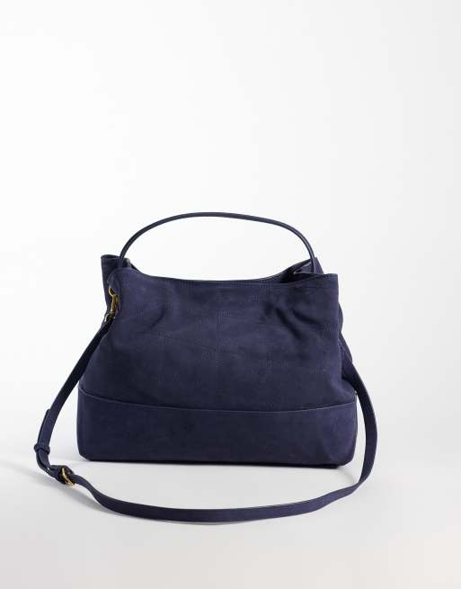 Mango sac seau 100 % daim bleu marine, 4 de 4