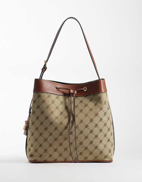 Mango sac seau monogramme marron - view 1