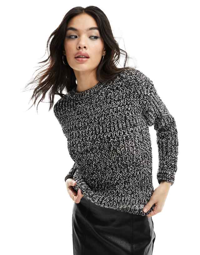 Mango - salt and pepper jumper in grey