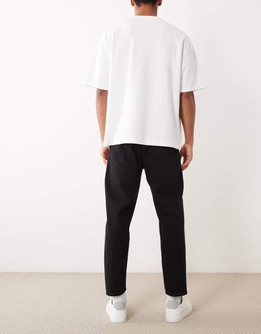 Mango - Sammy - Sorte tapered jeans i 100% bomuld, 3 af 5