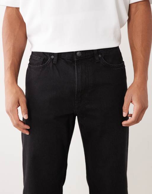 Mango - Sammy - Sorte tapered jeans i 100% bomuld, 4 af 5