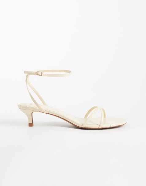 Mango - Sandales à brides et petit talon - Jaune beurre - view 1