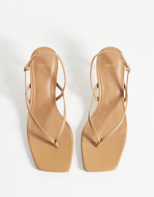 Mango - Sandales à talons et brides - Marron, 2 de 4