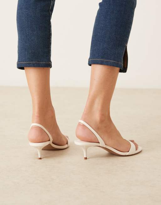 Mango - Sandales minimalistes à talon et bride arrière - Beige, 3 de 4