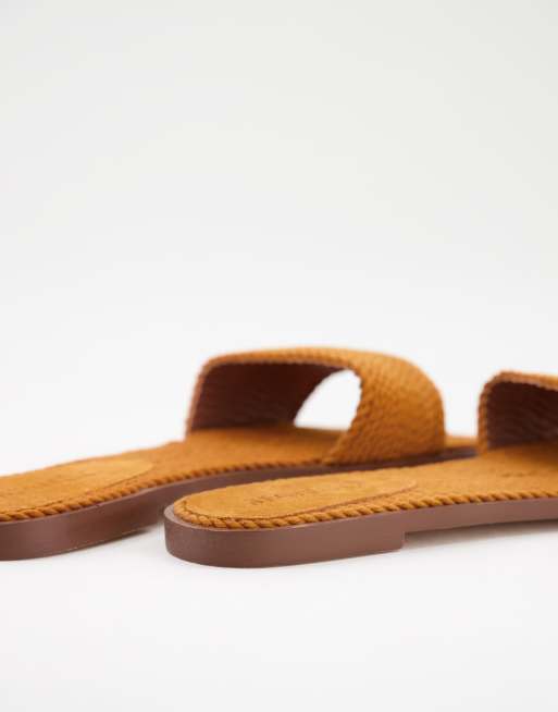 Mango - Sandales plates style mules en corde - Taupe, 4 de 4