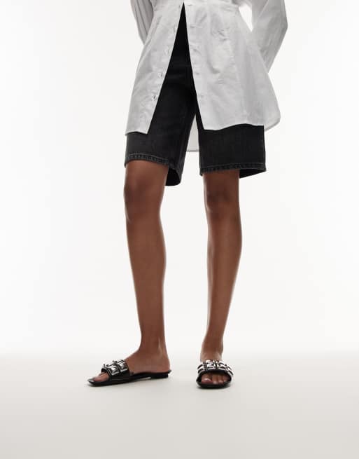 Mango - Sandali in pelle neri con borchie, 4 di 4