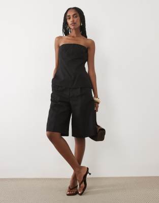 Mango Sansa Tailored Bermuda Short Co-ord In Black