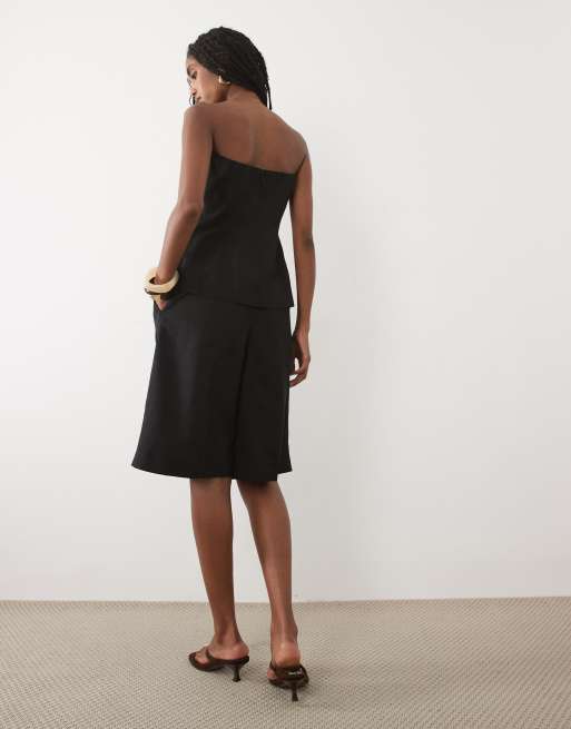 Mango Sansa tailored bermuda short co-ord in black , 4 of 5