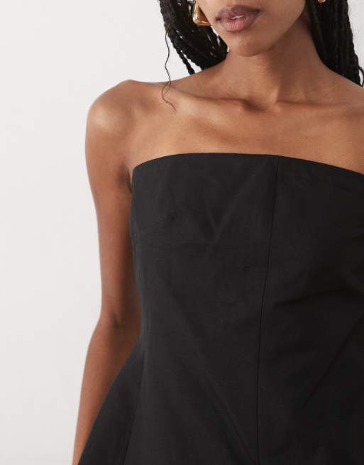 Mango - Sansa - Top strutturato nero con spalle scoperte in coordinato, 2 di 4