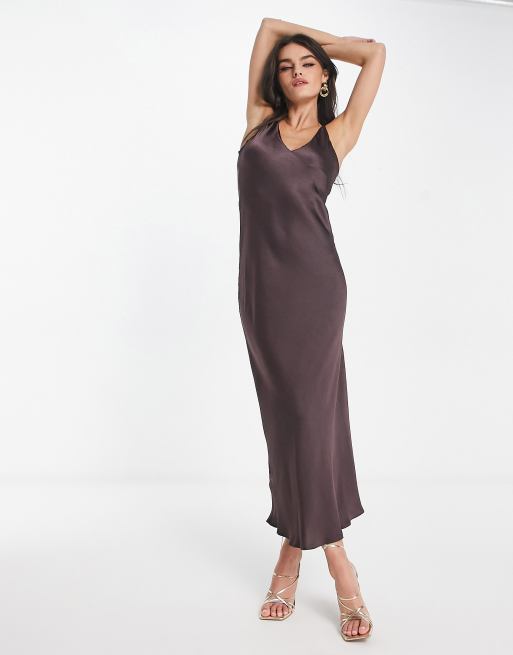 Mango satin clearance dress