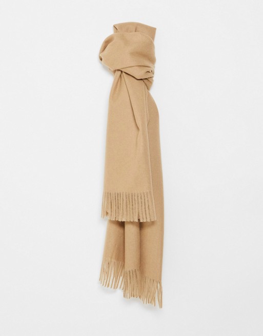 Mango scarf in camel