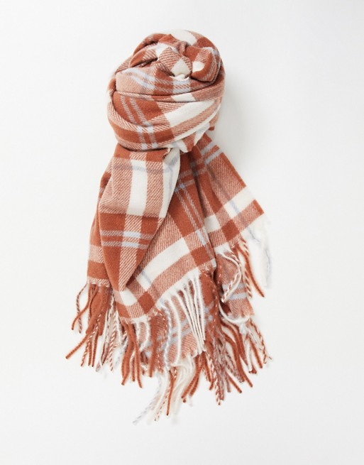 Mango scarf in check