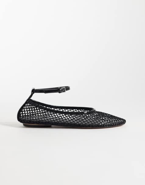 Mango - Scarpe basse nere intrecciate allacciate alla caviglia - view 1