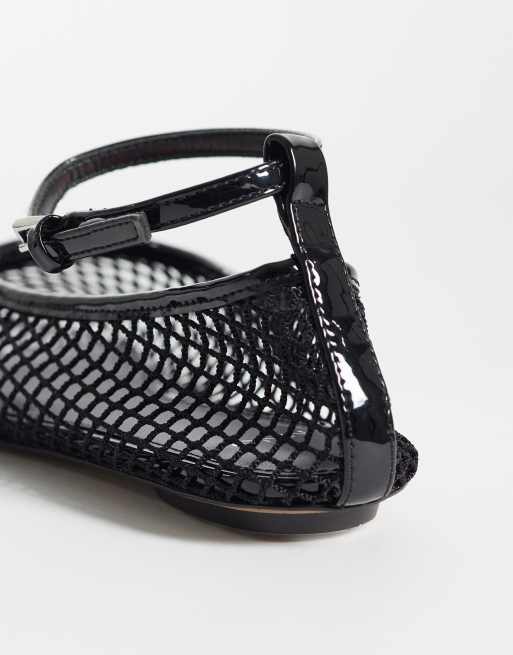Mango - Scarpe basse nere intrecciate allacciate alla caviglia , 3 di 4