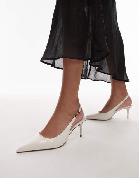 Mango - Scarpe con tacco bianche con cinturino sul retro - view 1