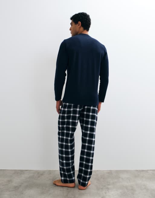 Mango Schlafanzug-Set in Marineblau kariert, 4 von 4