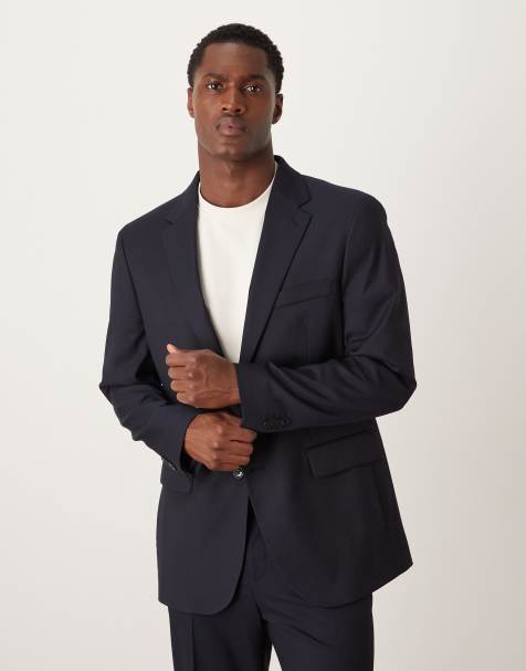 Mango – Schmal geschnittener Blazer in Marineblau    - view 1