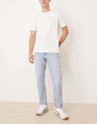 Mango – Schmal zulaufende Jeans in Hellblau - view 1