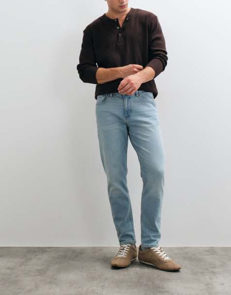Mango – Schmal zulaufende Jeans in Hellblau - view 1
