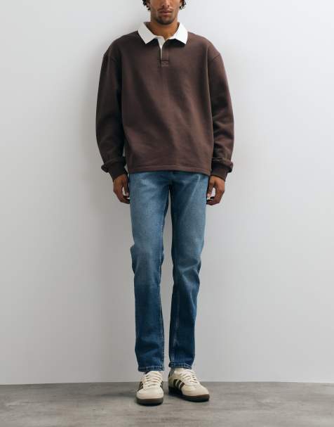 Mango schmale Jeans in Mittelblau - view 1
