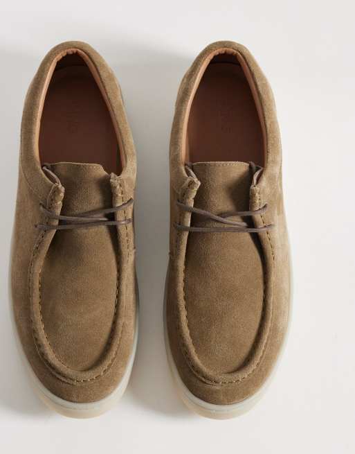 Mango – Schnürschuhe aus echtem Leder in Hellbraun, 3 von 4
