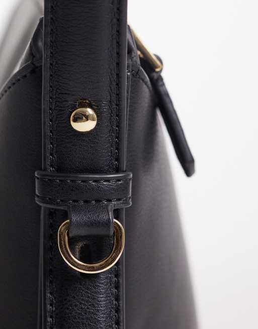 Mango - Schoudertas met structuur in zwart, 4 van 4