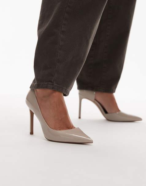 Mango – Schuhe aus Kunstleder in Grau mit Stilettoabsatz - view 1
